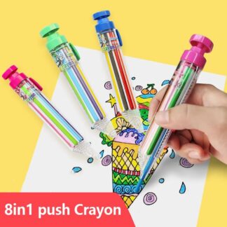 8 in 1 Multicolor Crayon Pen