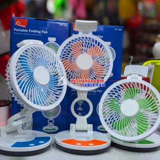 Rechargeable Fan with Light (Double Battery)
